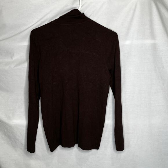Chico's Dark Brown Long Sleeve Turtleneck Sweater L - Picture 2 of 6
